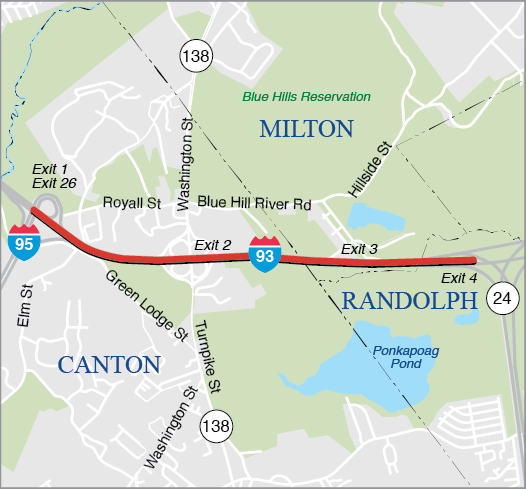 CANTON-MILTON-RANDOPLH: INTERSTATE MAINTENANCE AND RELATED WORK ON I-93 

